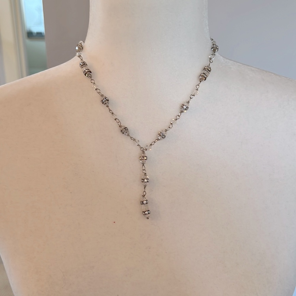 Front and back drop necklace